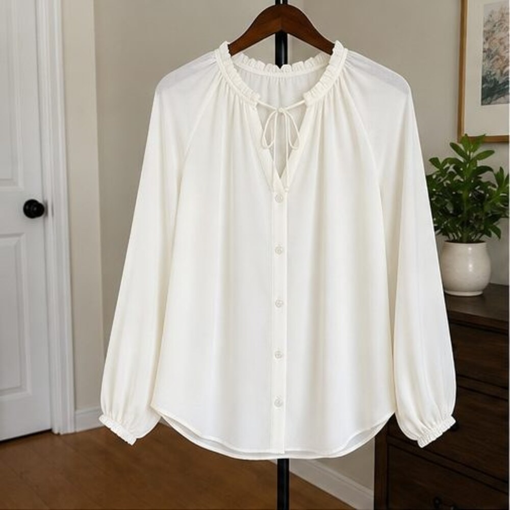 Ivory Puff Sleeve Top